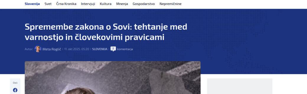 Komentar za medij N1 na temo predloga Zakona o Sovi